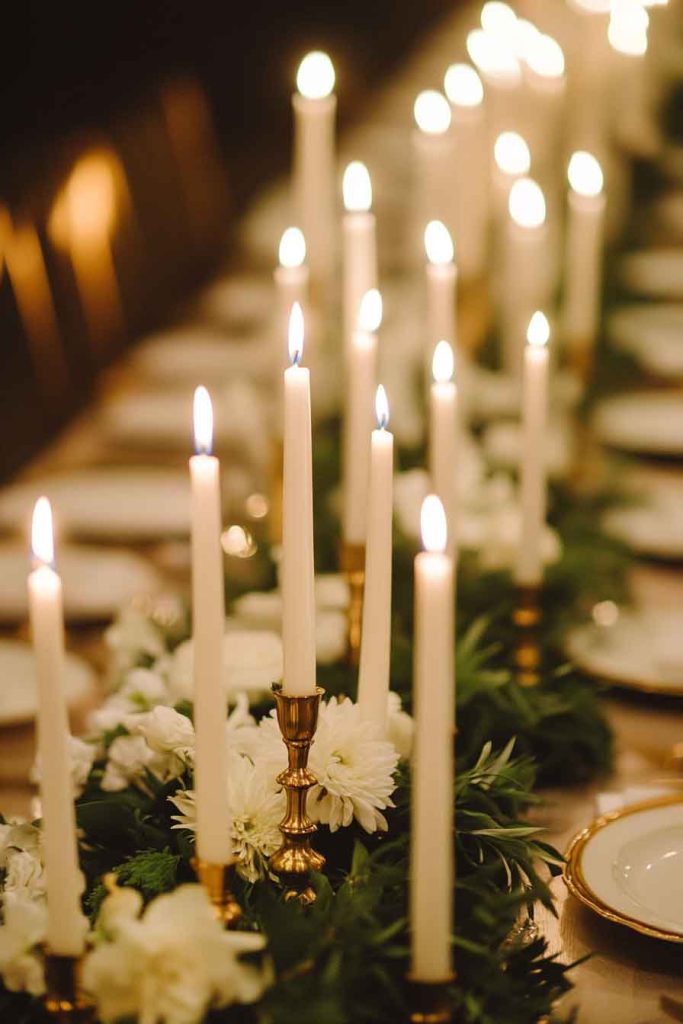 Elegant Taper Candle Forest Table