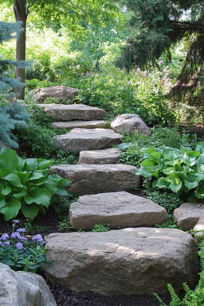 Natural Boulder Steps