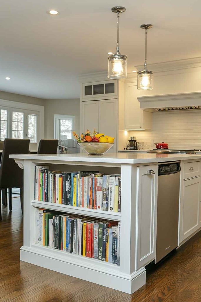 Island with Cookbook Storage