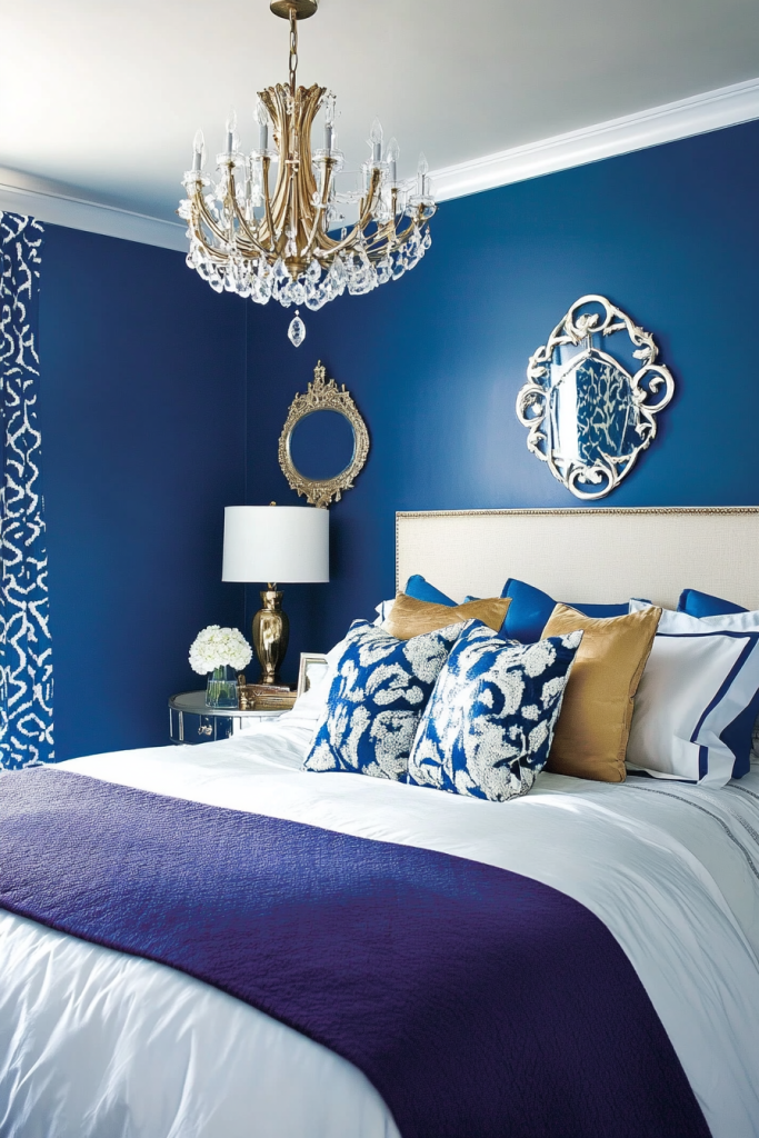 Blue and Metallic Glamour