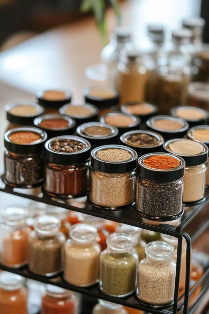 Spice Rack with Spices