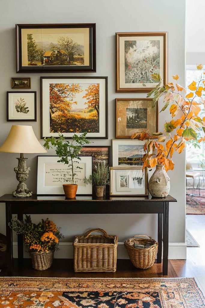 Create a Gallery Wall with Fall Tones