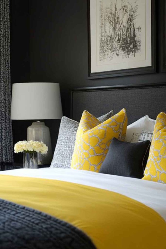 Charcoal Gray and Yellow