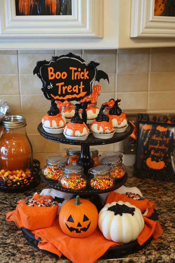 Festive Halloween Kitchen Countertop Display