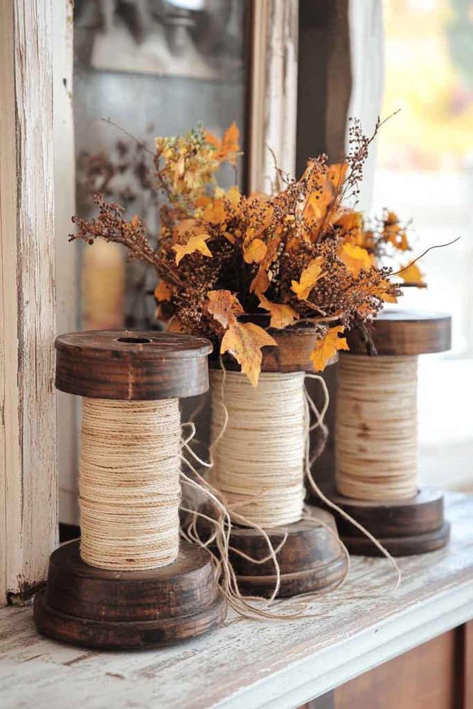 Old Wooden Spools
