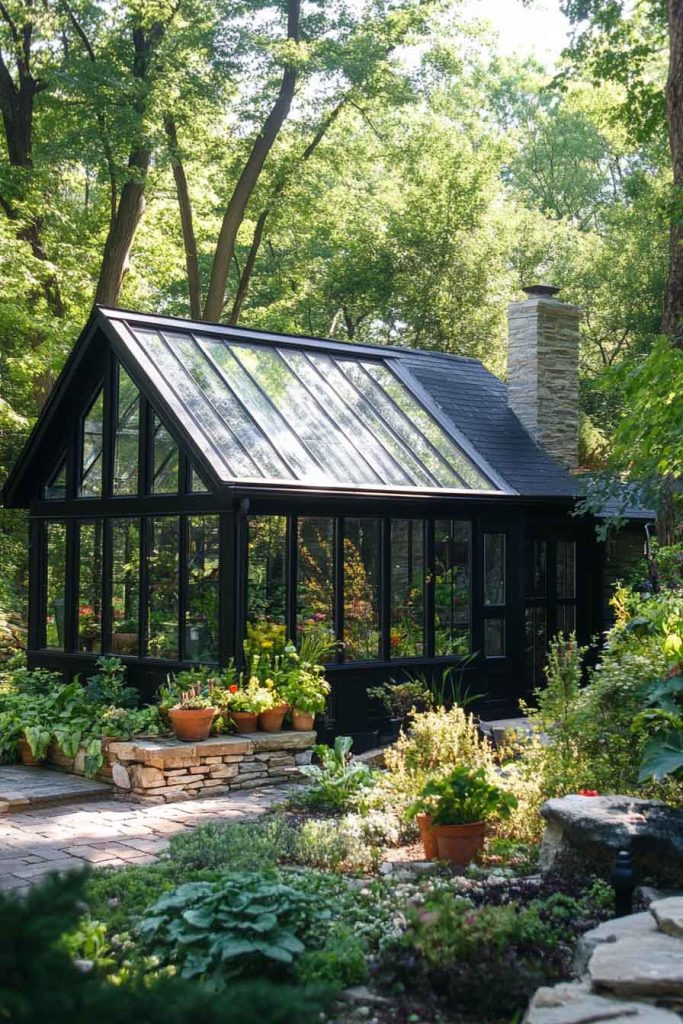 Cottage with Greenhouse Attachment