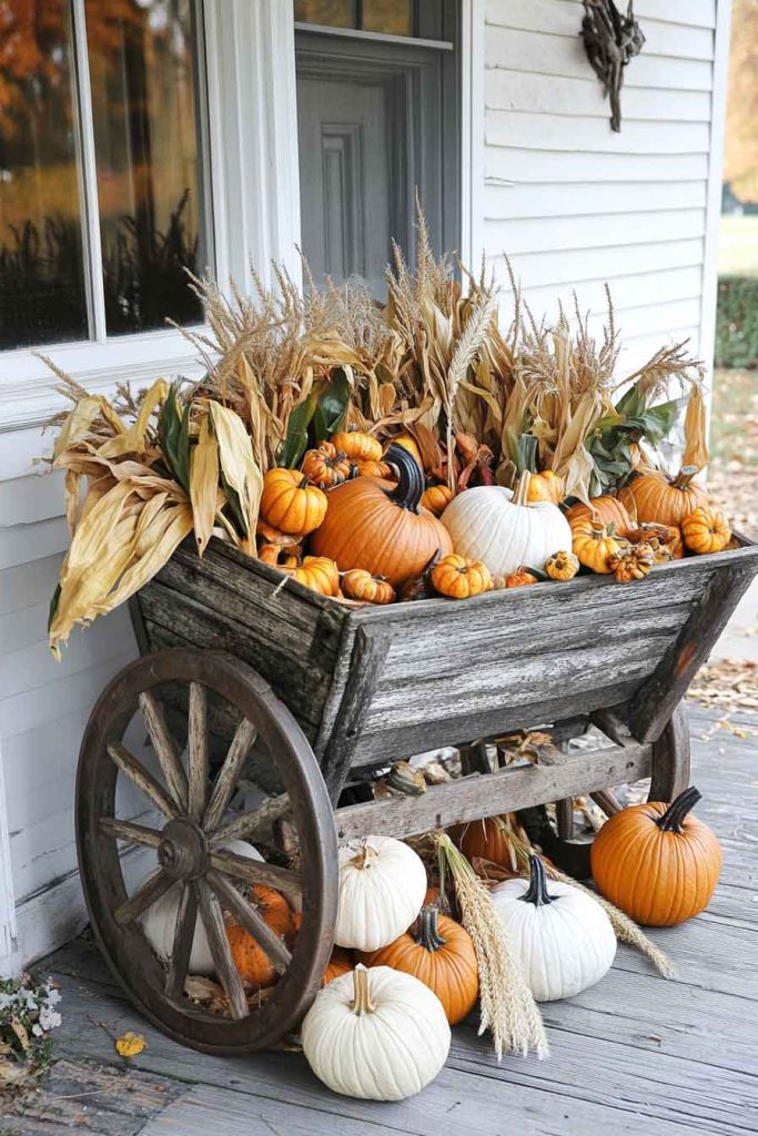 Weathered Wheelbarrow Display