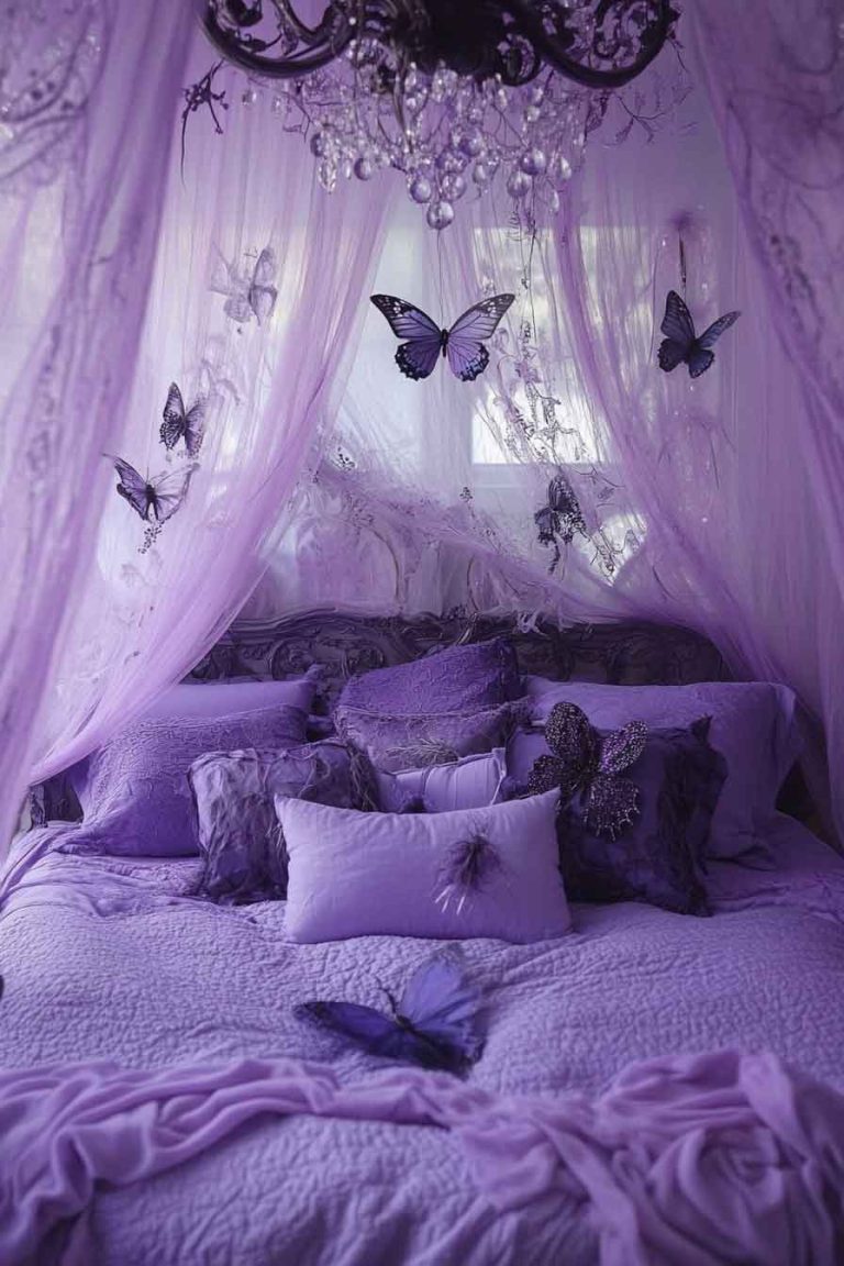 Dreamy Purple Halloween Bedroom