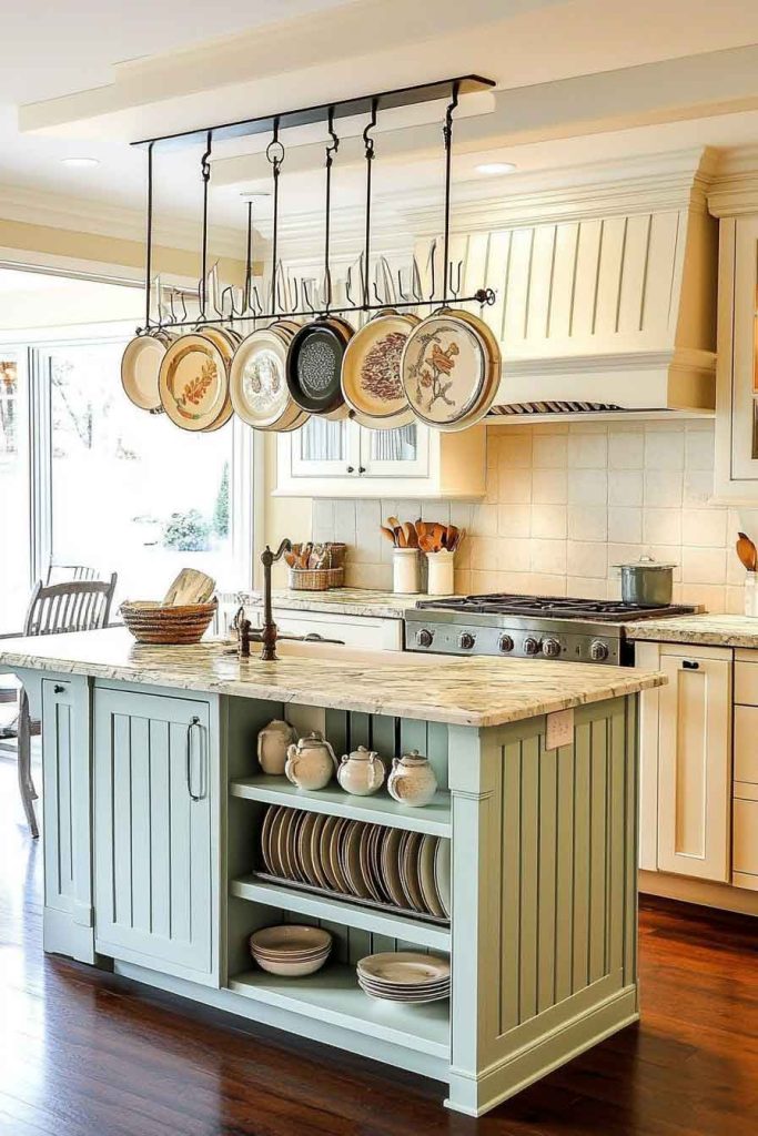 Island with Plate Rack