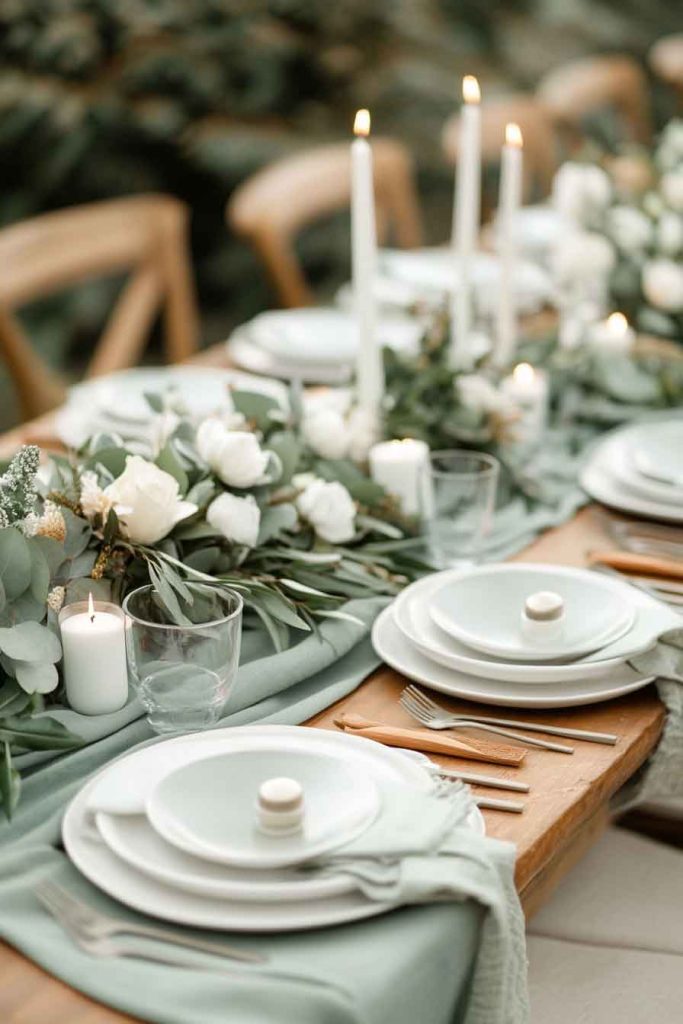 Sage Green Modern Minimal Table