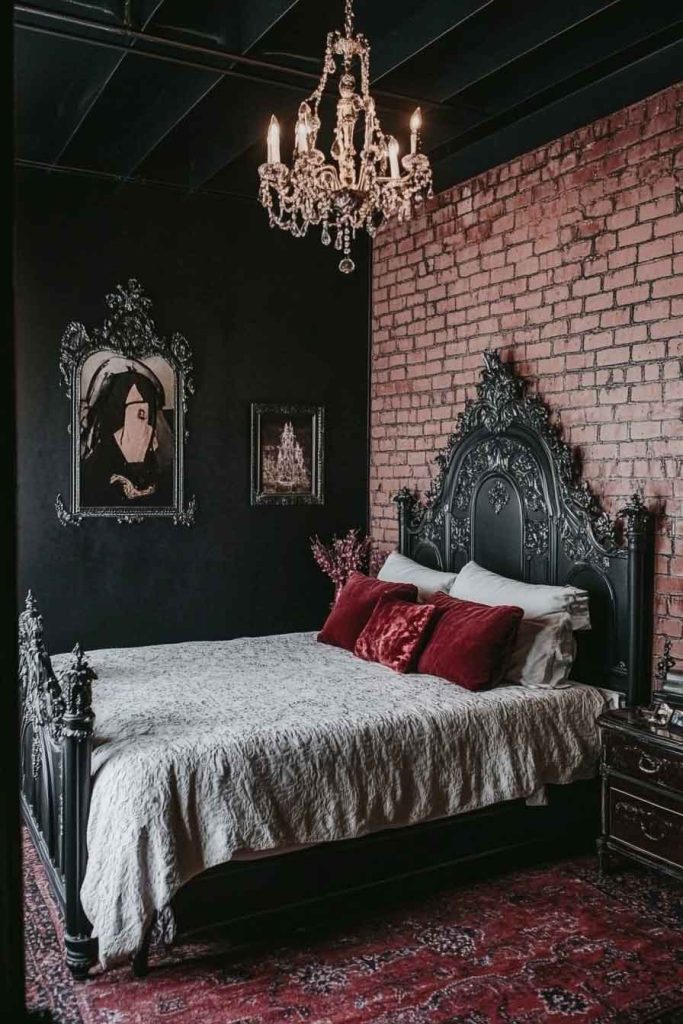 Gothic Bedroom Accent Wall Ideas
