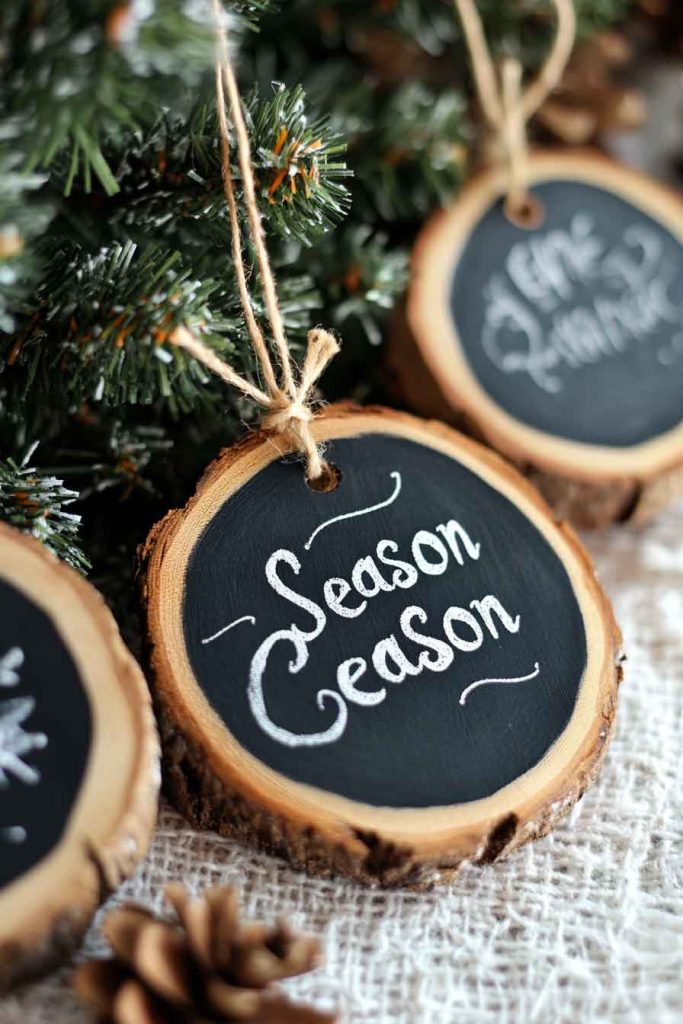 Chalkboard Ornament Gift Tags