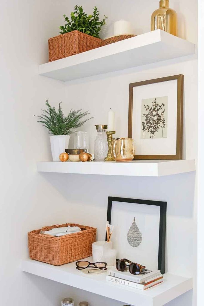 Add Floating Shelves for Storage Without Bulk