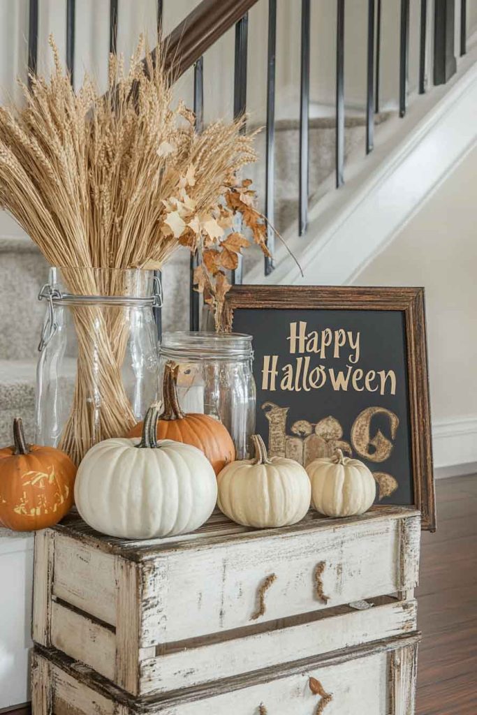 Rustic Farmhouse Halloween Display