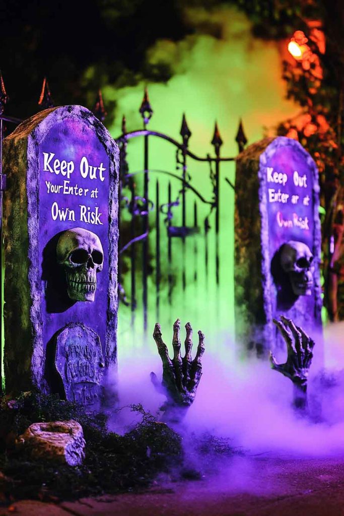 Creepy Cemetery Gate Entrance