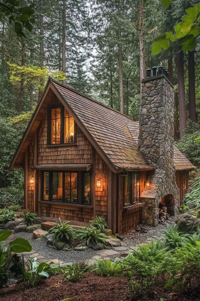 Woodland Cottage with Natural Wood