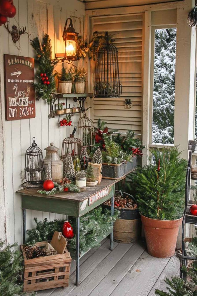 Enclosed Porch with Vintage Winter Garden