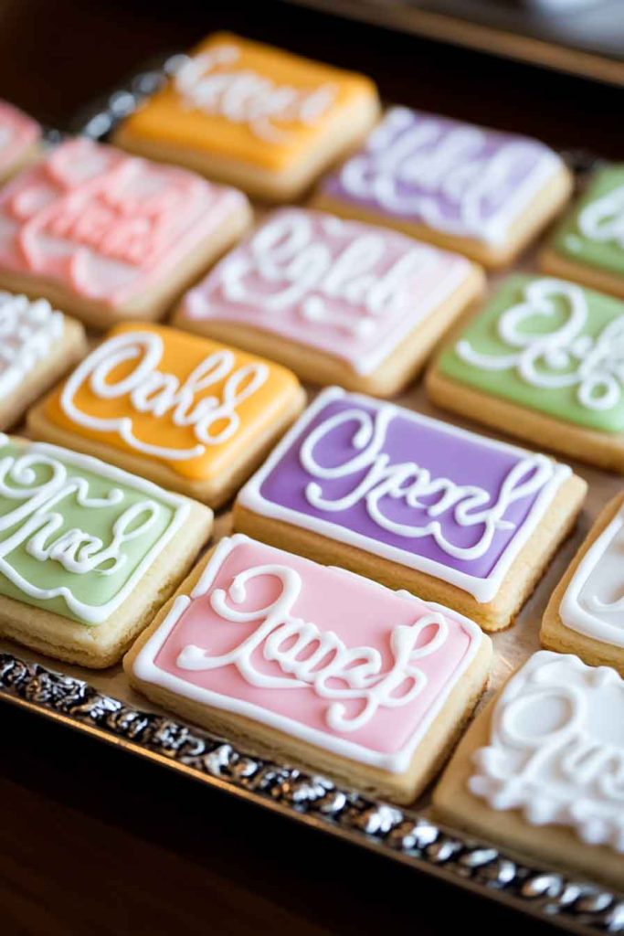 Decorated Name Cookies