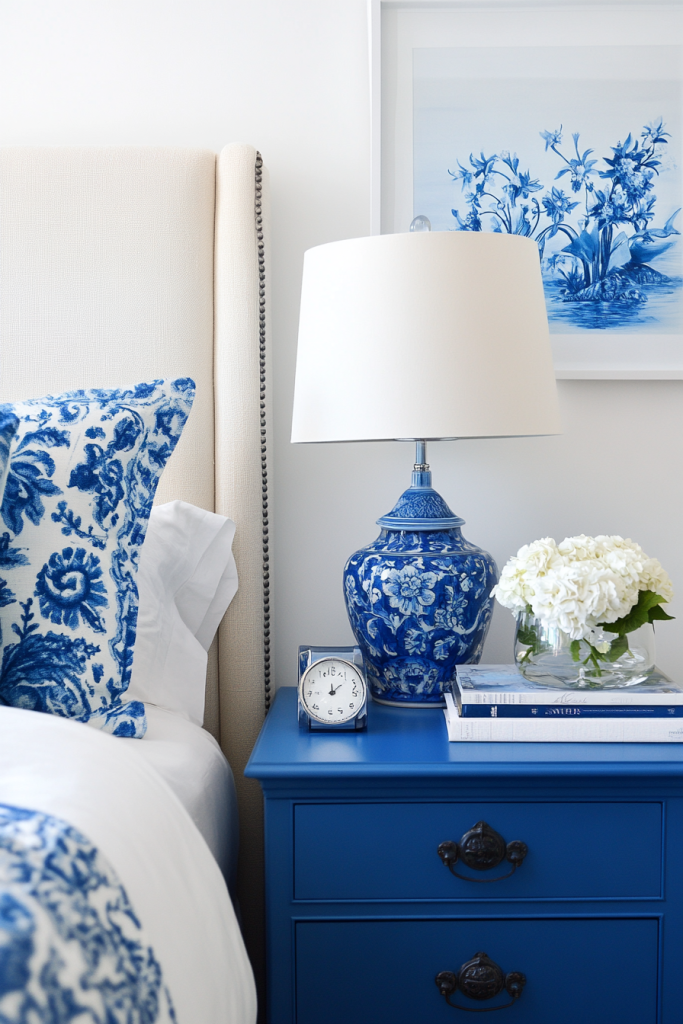 Blue Bedside Details