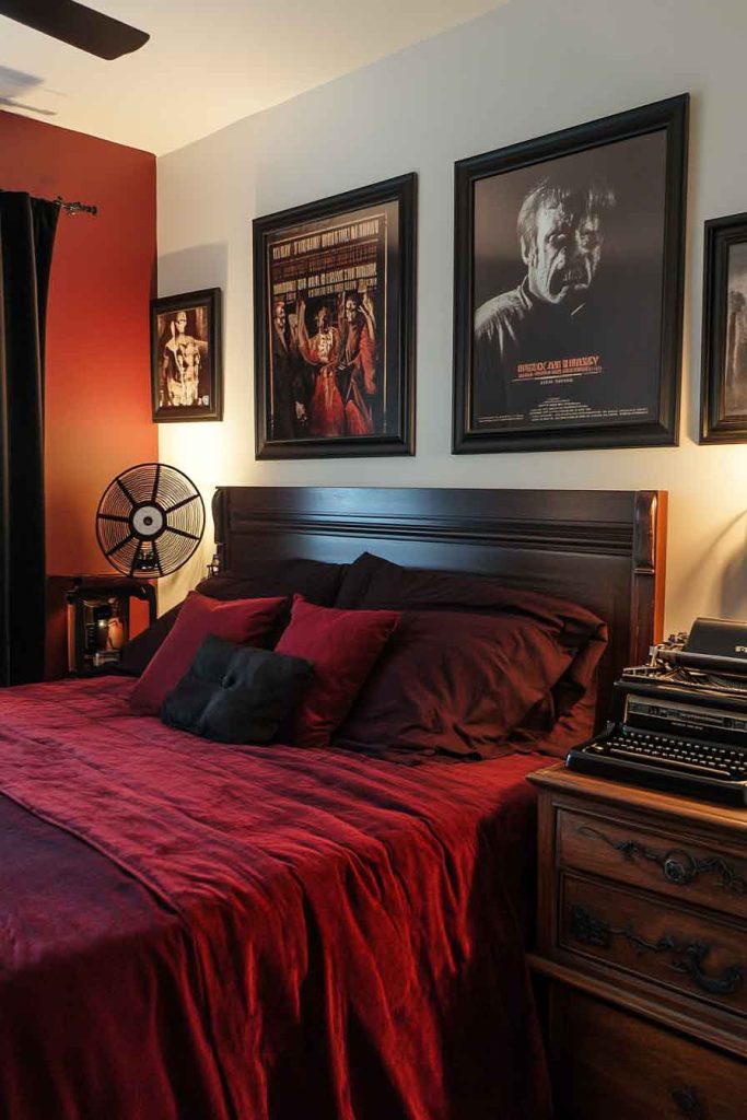 Vintage Horror Movie Bedroom