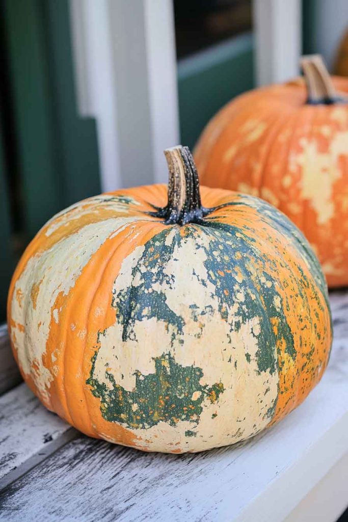 Distressed Painted Pumpkins