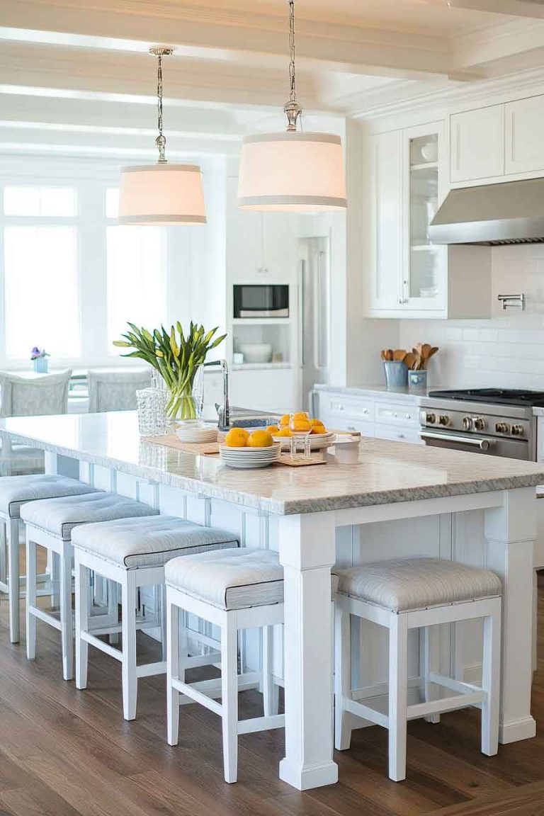 Island with Built-In Seating