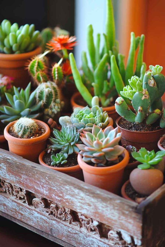 Rustic Wood and Succulent Garden
