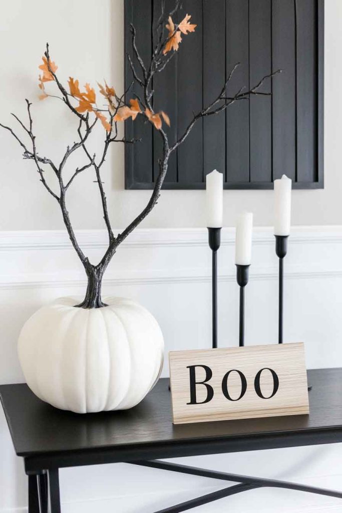 Modern Minimalist Halloween Entry Table
