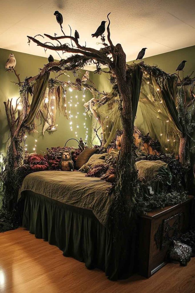 Enchanted Forest Halloween Bedroom