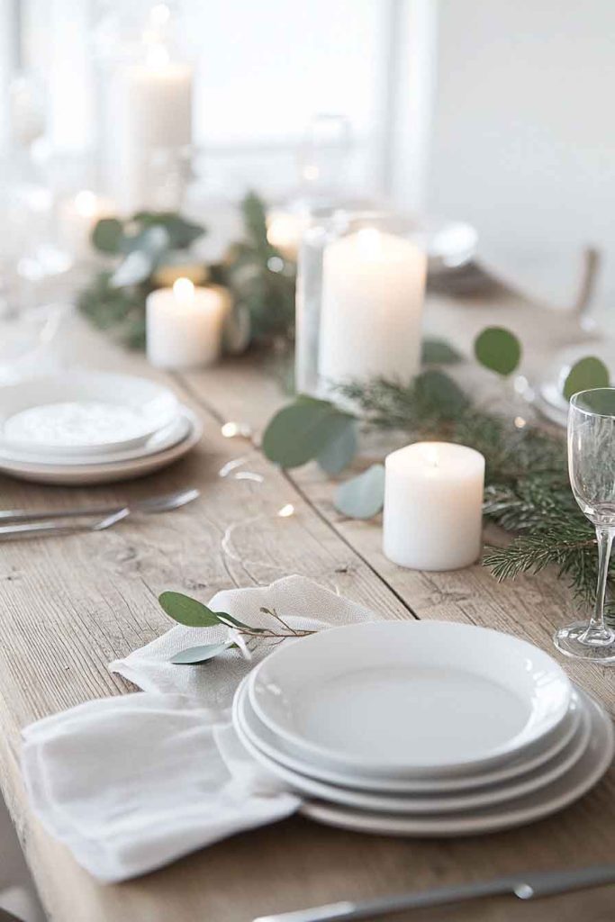 Minimalist Scandinavian Christmas Table