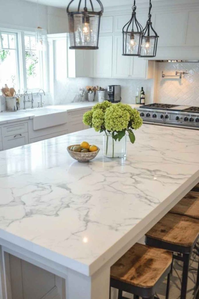 Marble Countertop Island