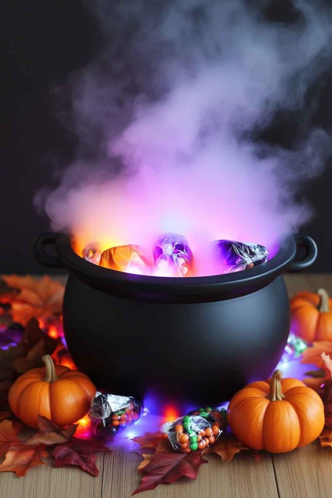 Halloween Candy Holder with Dry Ice Effect