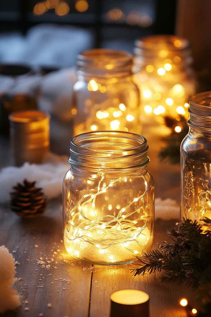 Twinkling Light Jar Luminaries