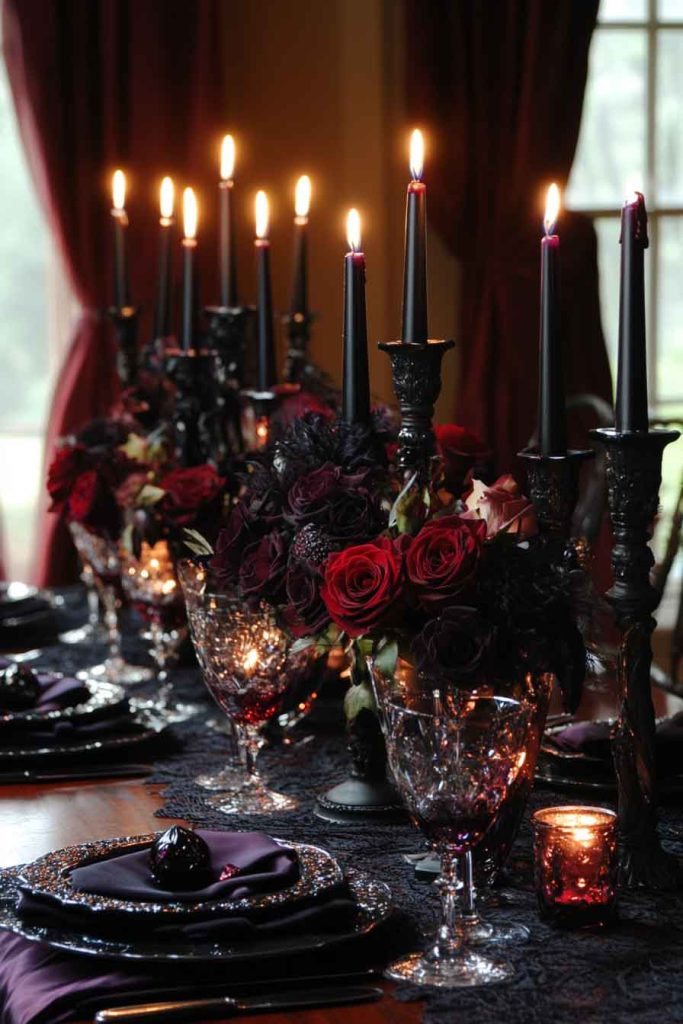 Gothic Candlelit Dining Room