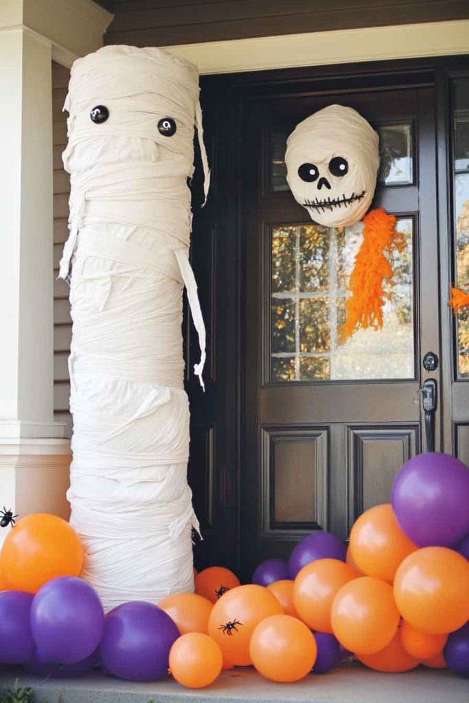 Mummy-Wrapped Door and Columns