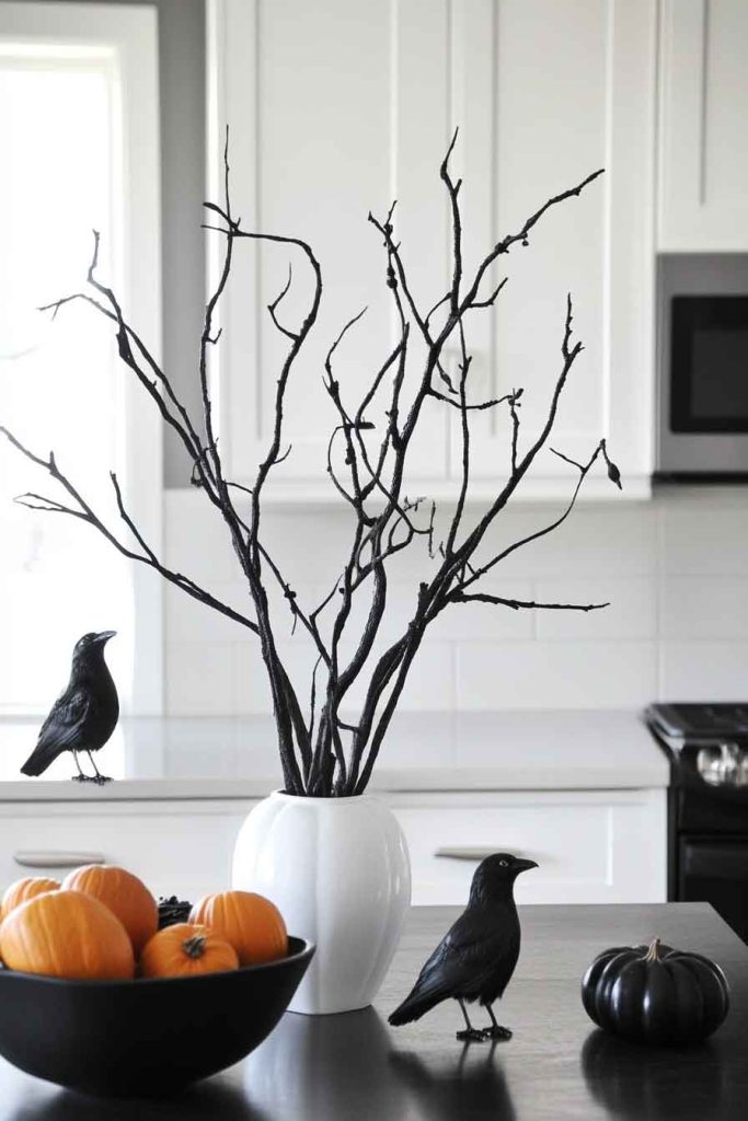 Minimalist Halloween Kitchen with Subtle Touches
