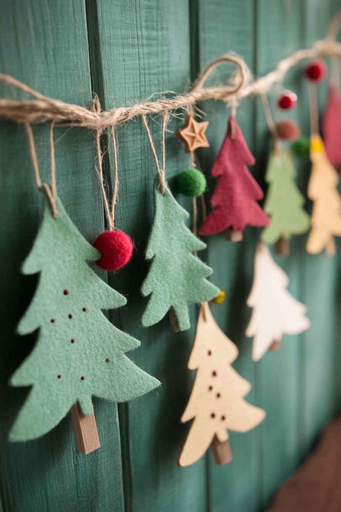 Felt Christmas Tree Garland