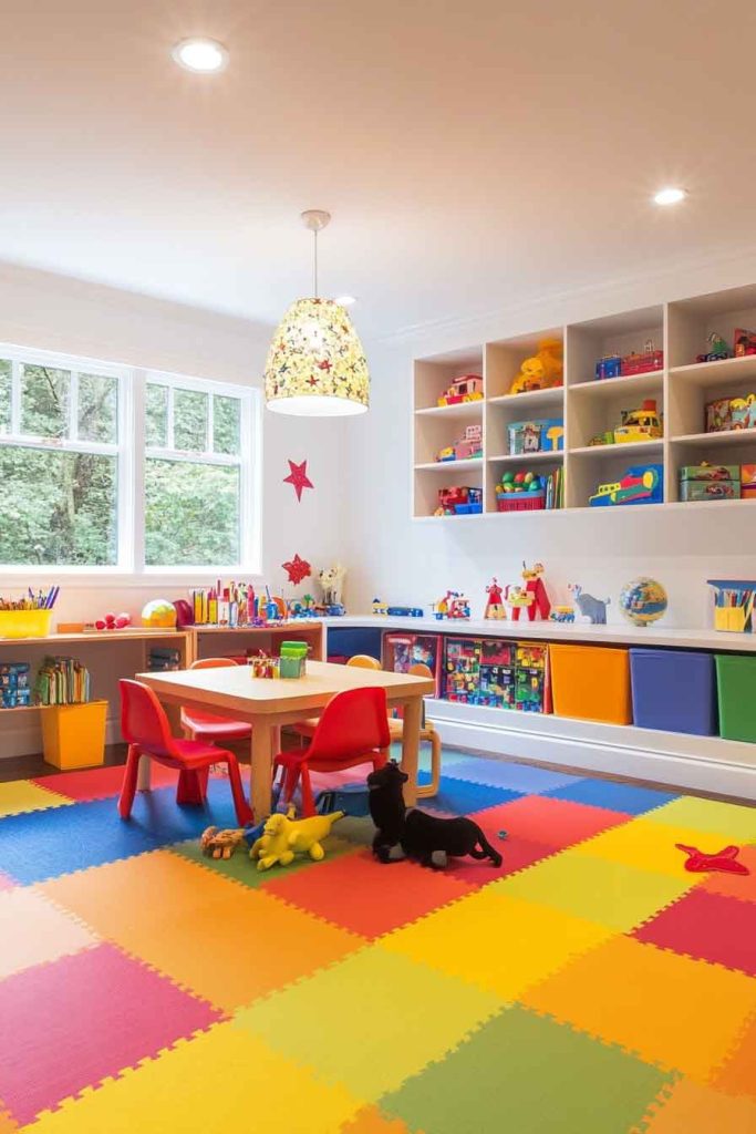 Child-Friendly Playroom with Storage Solutions