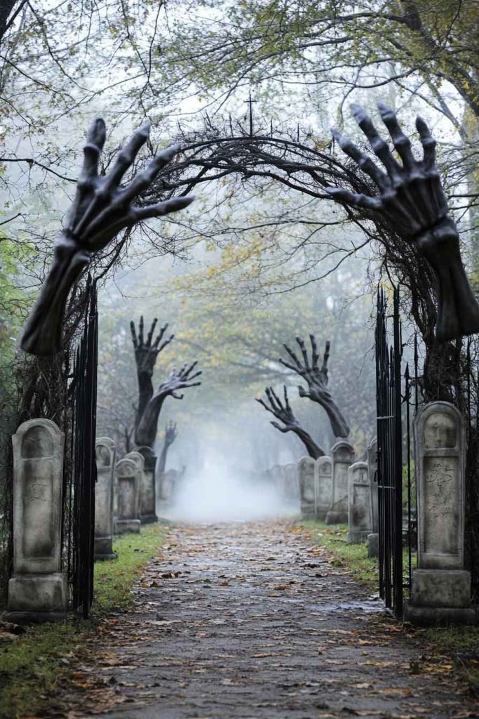 Spooky Graveyard Entrance