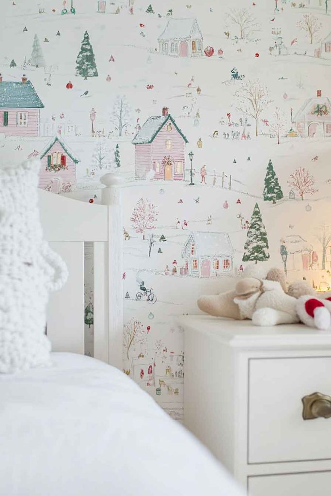 Whimsical Christmas Village Wallpaper