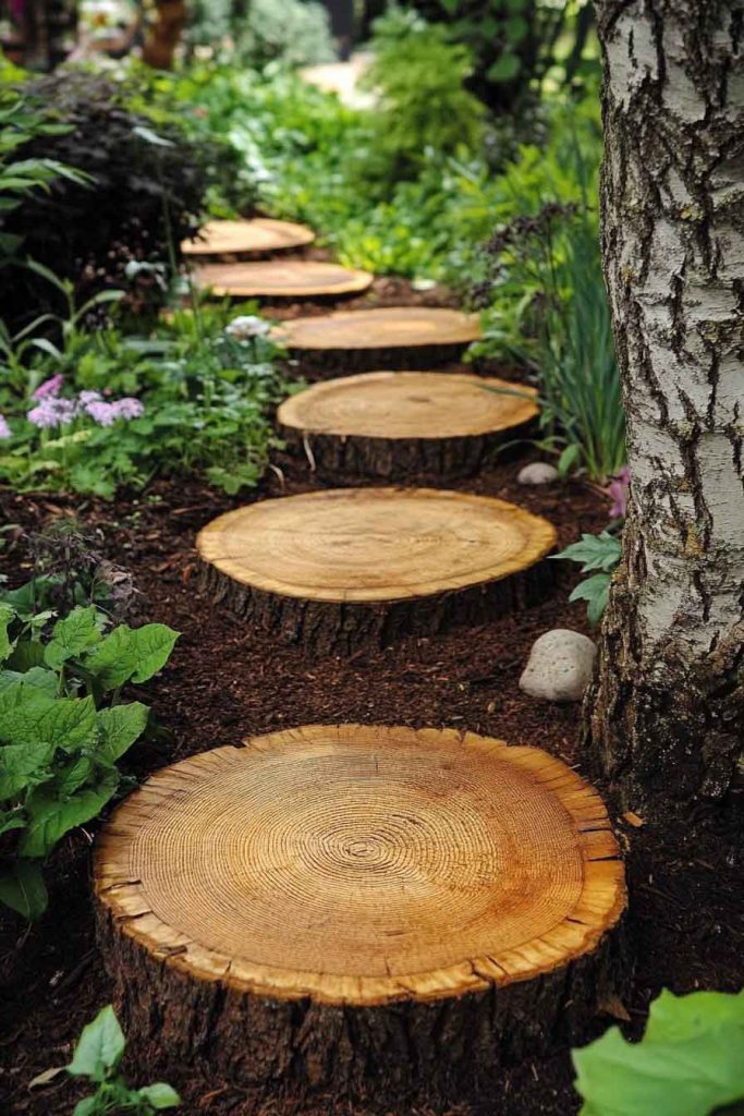 Wooden Stepping Stones