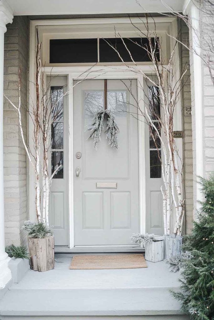 Scandinavian Winter Door Display