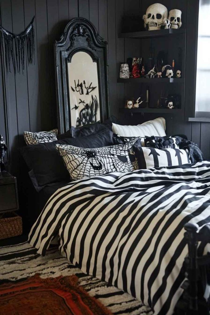 Compact Spooky Bedroom for Small Spaces