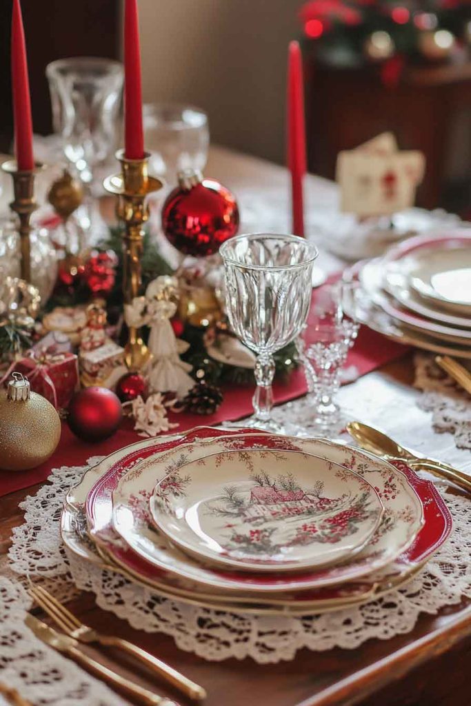 Vintage-Inspired Christmas Table