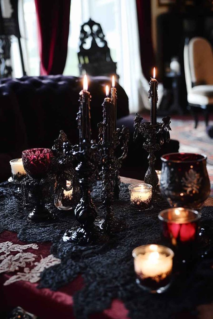 Introduce Texture Through Velvet and Lace