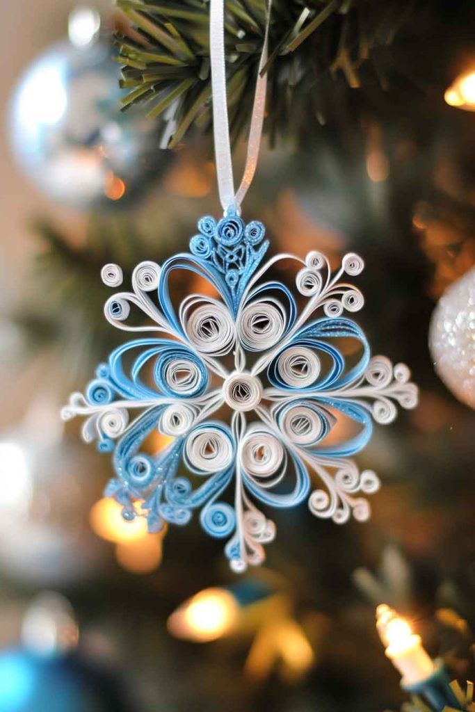 Paper Quilled Snowflake Ornaments