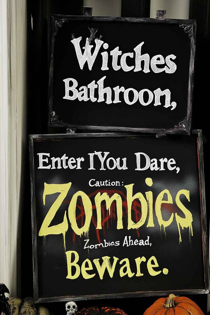 Halloween Bathroom Signs