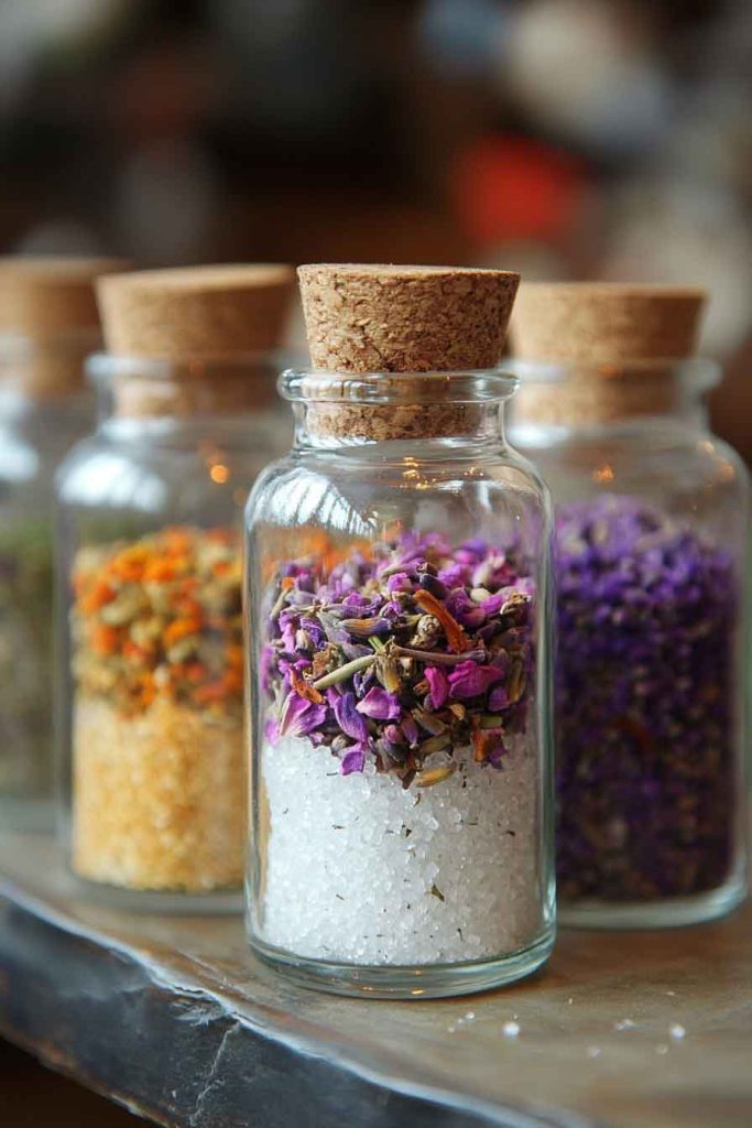 Spell Jar Collection with Layered Ingredients