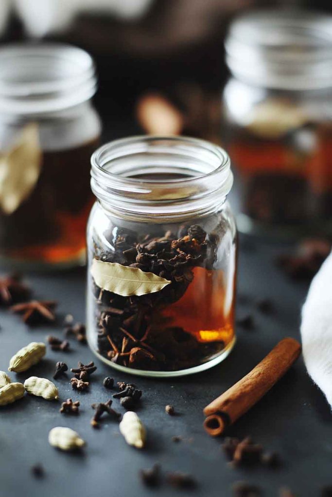 Homemade Chai Tea Blend in Glass Jars