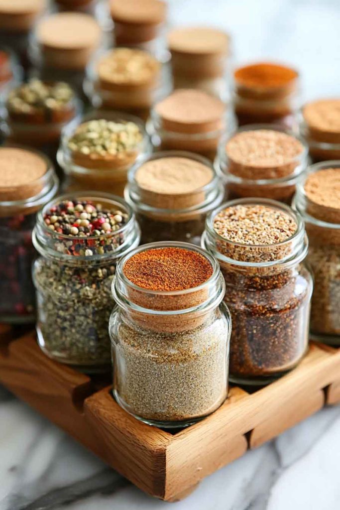 Homemade Spice Blend Collection in Small Jars